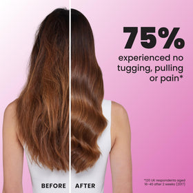 TANGLE TEEZER Ultimate Detangler Brush Raspberry with hair products