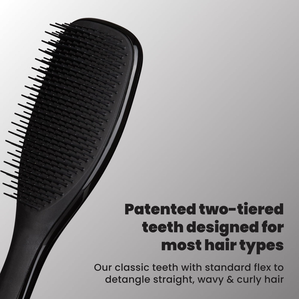 TANGLE TEEZER Ultimate Detangler Brush side view showing teeth design