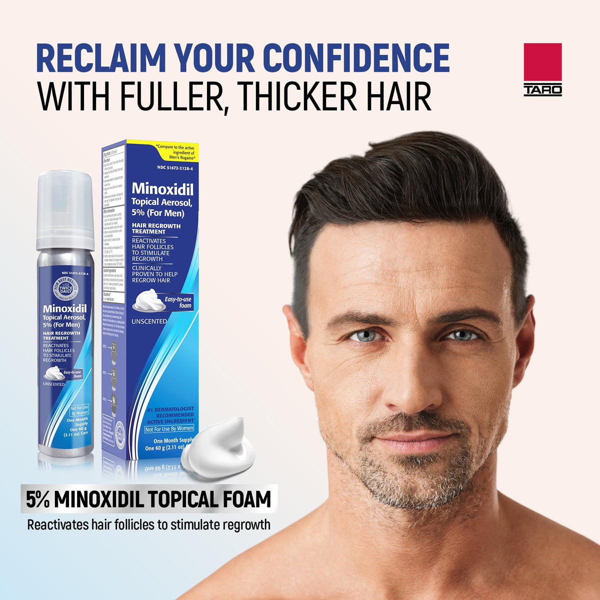 TARO Minoxidil for Men 5% 2.11 Oz back view