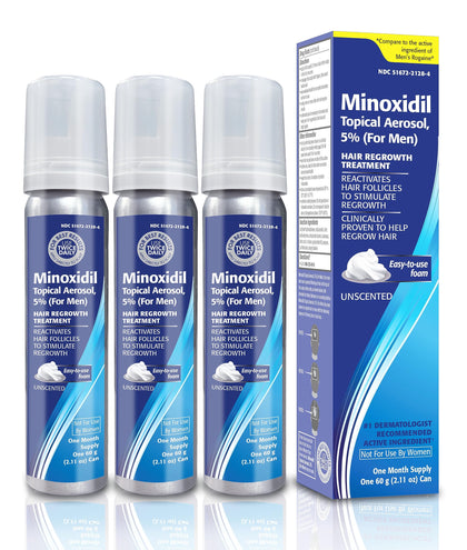 TARO Minoxidil Topical Aerosol Foam 5% front view