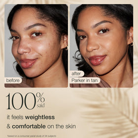 tarte CC Tinted Serum showing natural finish