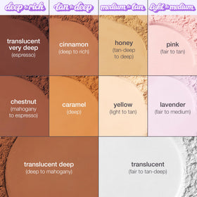 tarte Creaseless Setting Powder Translucent Deep texture close-up