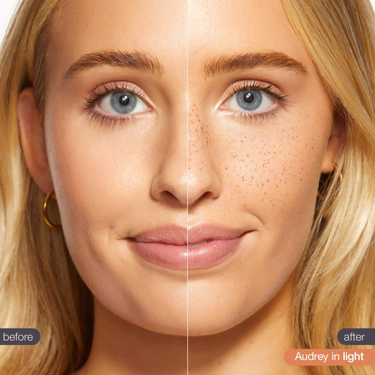 tarte Go With The Faux Freckle Stamp deep freckles applied on skin