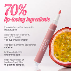 tarte Maracuja Juicy Lip Gloss opened showing texture