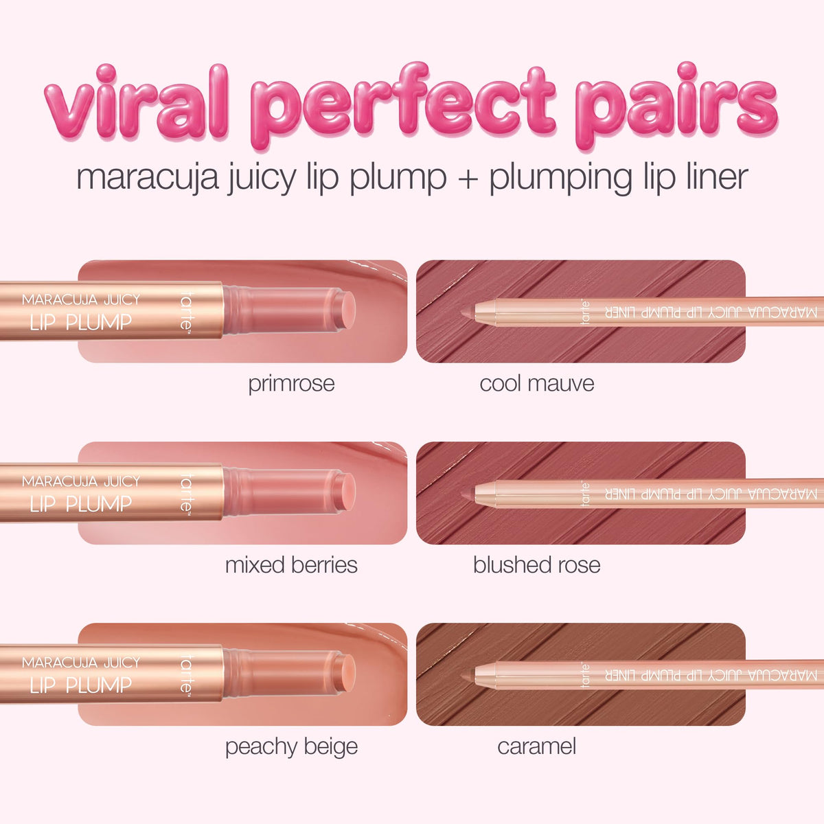 tarte Maracuja Juicy Lip Plump with ingredients displayed