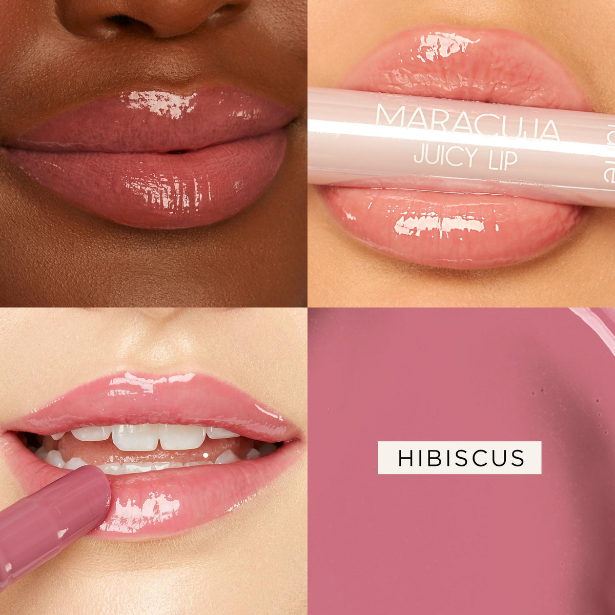 tarte Maracuja Juicy Lip Trio displayed with swatches