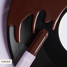 tarte Maracuja Juicy Lip Vinyl Gloss Cacao with other makeup