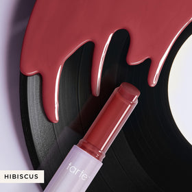 tarte Maracuja Juicy Lip Vinyl Gloss Hibiscus texture close-up