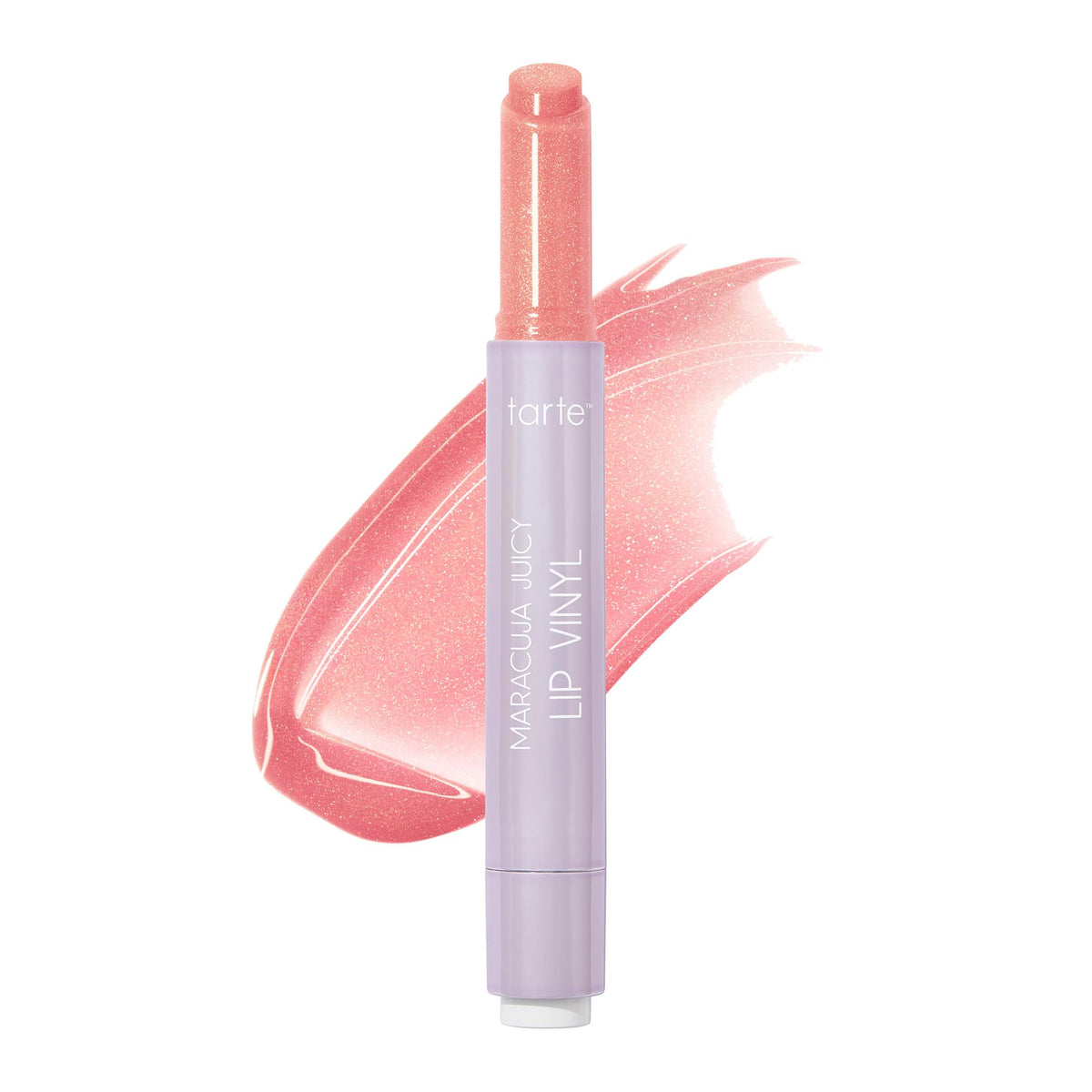 tarte Maracuja Juicy Lip Vinyl Gloss in shimmering rose front view