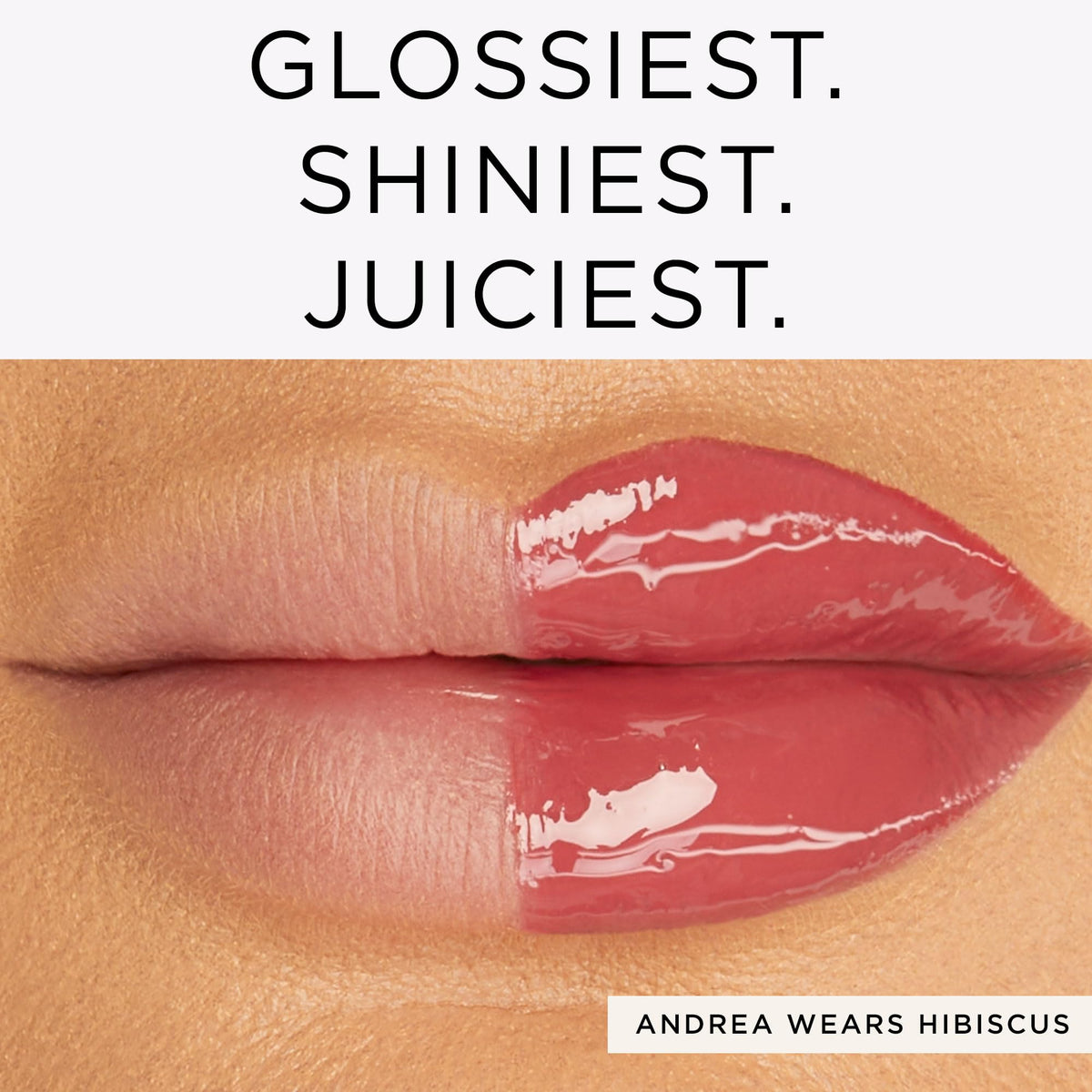 tarte Maracuja Juicy Lip Vinyl Gloss on model's lips