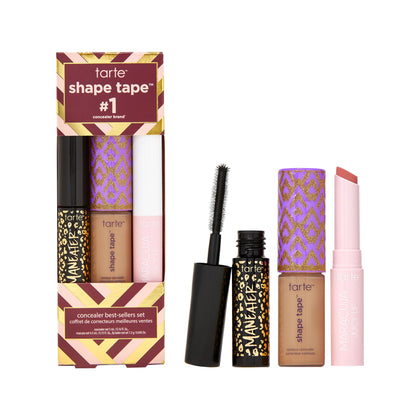 tarte Shape Tape Best-Sellers Set including concealer, lip balm, and mascara