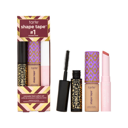tarte Shape Tape Best-Sellers Set including concealer, lip balm, and mascara