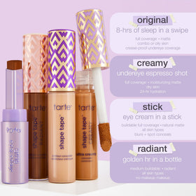 tarte Shape Tape Blur Concealer Stick displayed on vanity