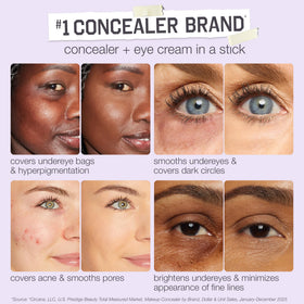 tarte Shape Tape Blur Concealer Stick in use on model's under-eye area