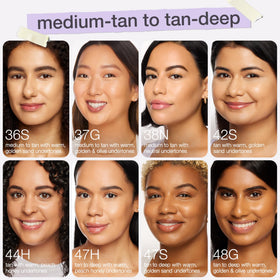 tarte Shape Tape Blur Concealer Stick with makeup tools in background