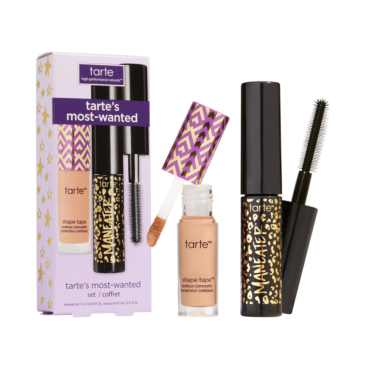 tarte Shape Tape Concealer and Maneater Mascara Duo travel size set front view