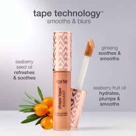tarte Shape Tape Radiant Concealer 08B Porcelain Beige with other beauty products