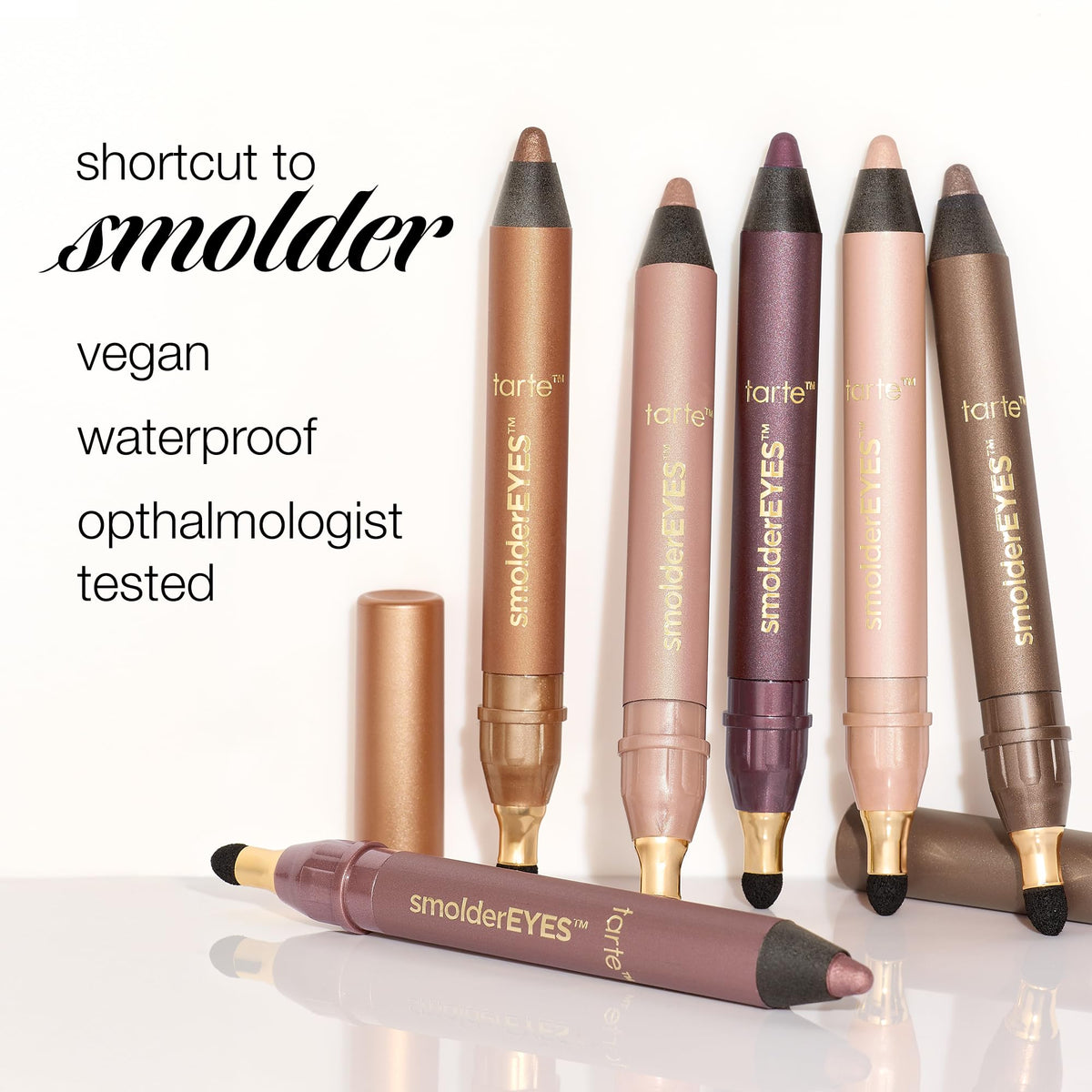 tarte SmolderEYES Shadow Liner in use for a smoky eye look