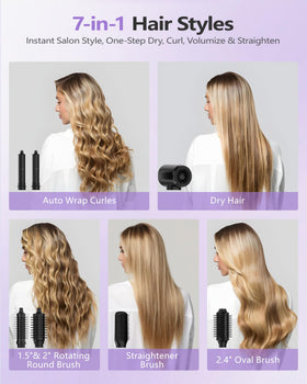 TASNEEM Hot Air Brush with straightening brush attachment