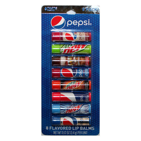 Taste Beauty Party Pack Pepsi Lip Balm Sticks front view with eight flavours