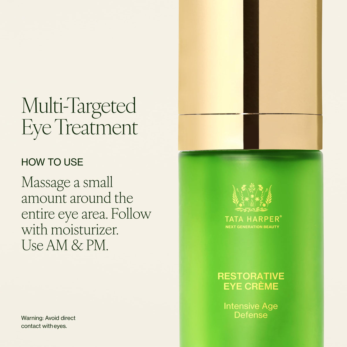 Tata Harper Restorative Eye Crème open jar view
