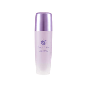 TATCHA Liquid Silk Canvas Primer front view with silk texture
