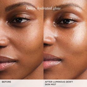 TATCHA Luminous Dewy Skin Mist 168g with makeup application