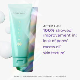 TATCHA The Deep Cleanse lathering on skin