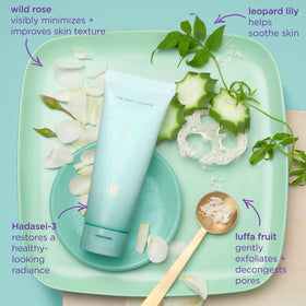 TATCHA The Deep Cleanse with natural ingredients display