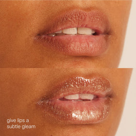 TATCHA The Kissu Lip Mask Gold Leaf on lips