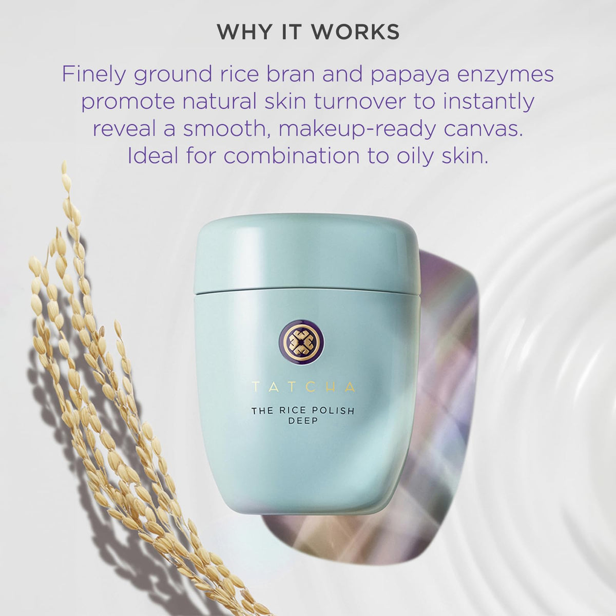 TATCHA The Rice Polish back view with ingredient list