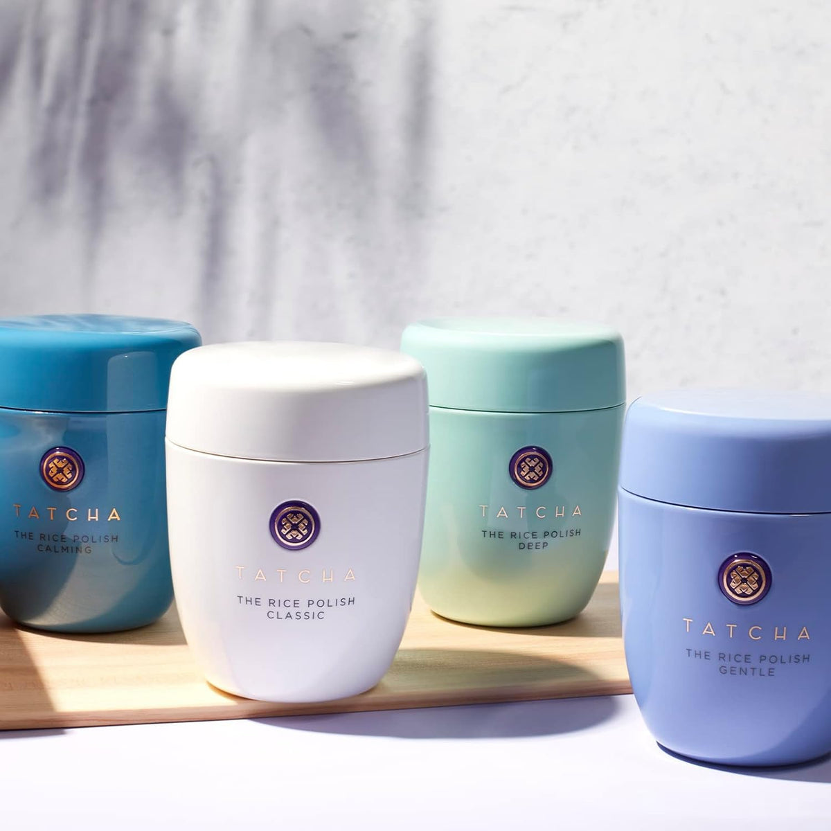 TATCHA The Rice Polish in a skincare routine setting