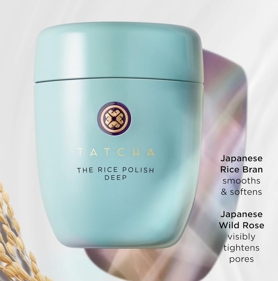 TATCHA The Rice Polish powder texture on a surface