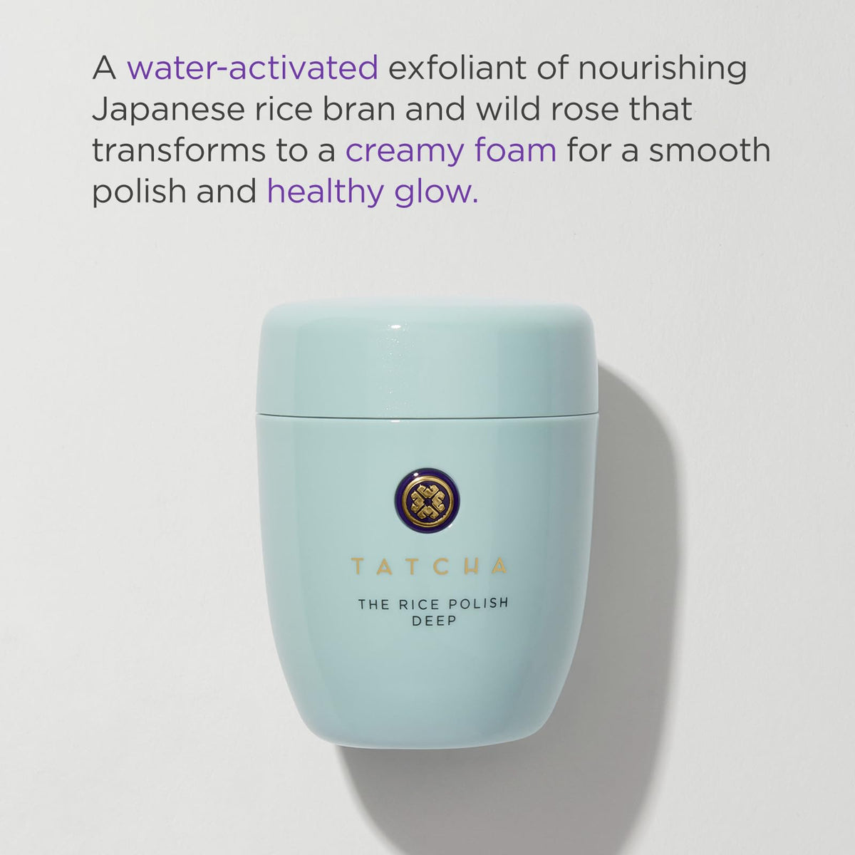 TATCHA The Rice Polish product close-up showing texture