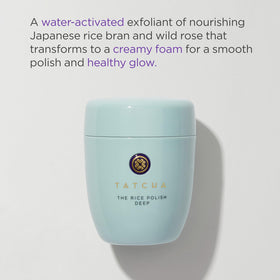 TATCHA The Rice Polish product close-up showing texture