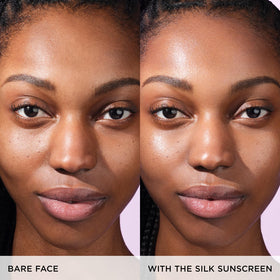 TATCHA The Silk Sunscreen SPF 50 cream applied on skin