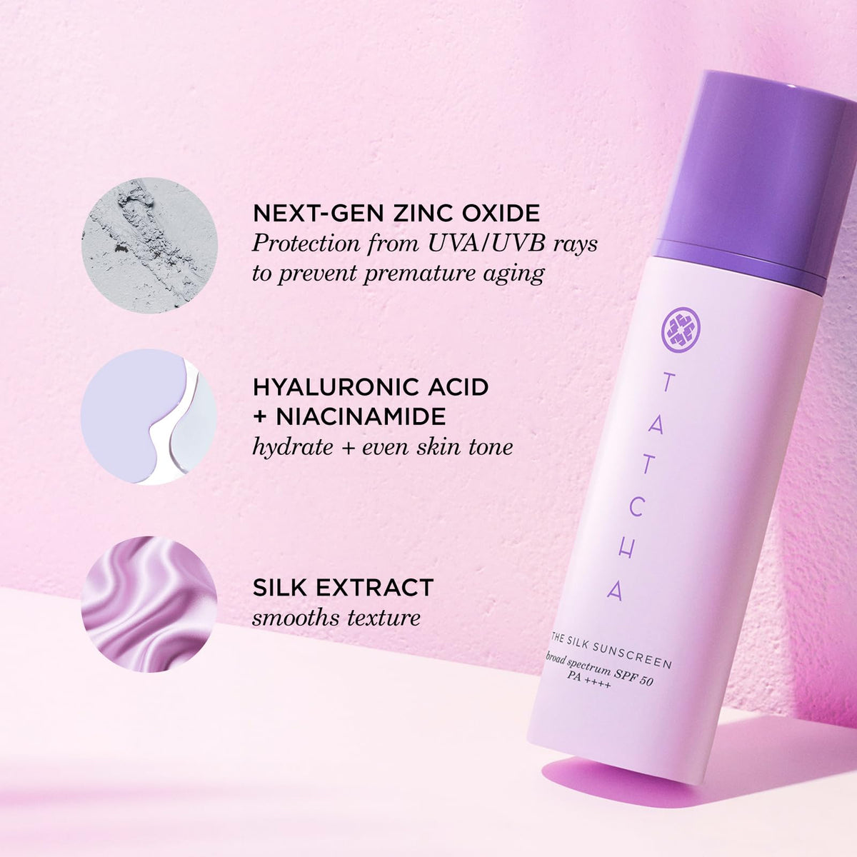 TATCHA The Silk Sunscreen SPF 50 cream packaging