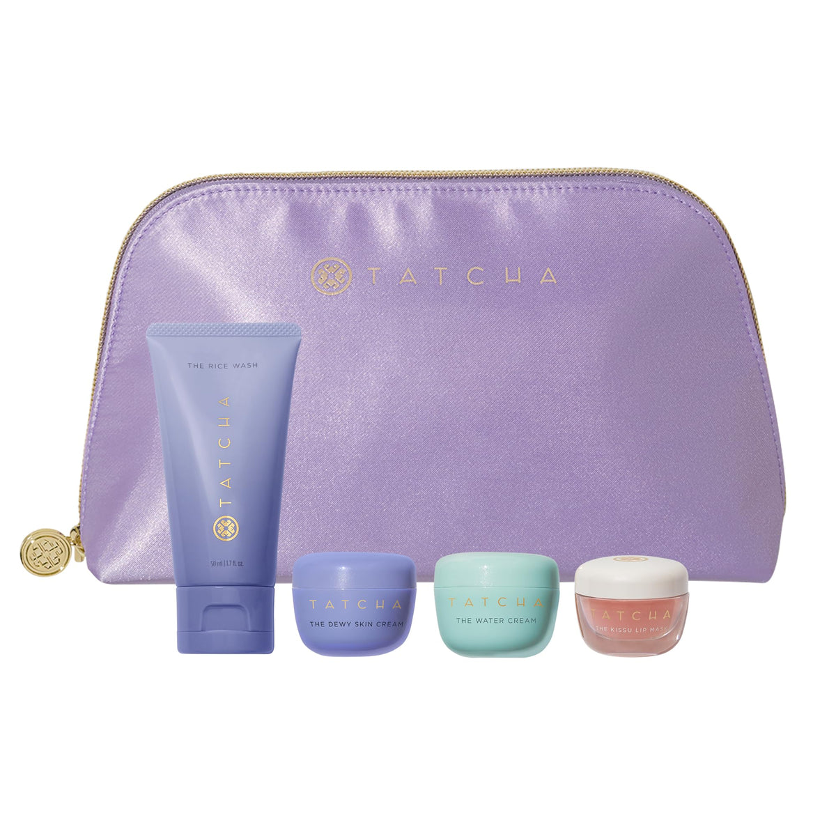 TATCHA Travel Essentials Set with pouch and mini products