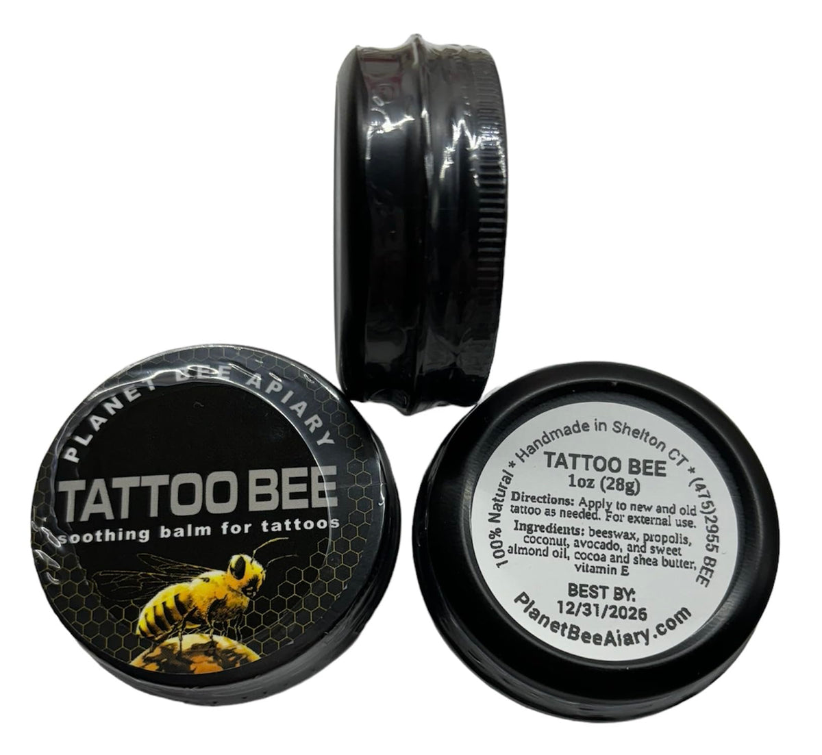 Tattoo Bee balm applied on skin for tattoo care