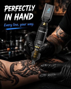 Tattoo needles from Vidattx POSEIDON kit in packaging