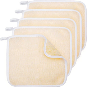 Tatuo Exfoliating Wash Cloths beige edge front view