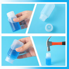 Tatuo reagent bottles displayed with various liquids