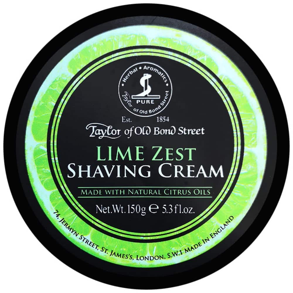 Taylor of Old Bond Street Lime Zest Shaving Cream Bowl 5.3 oz front view