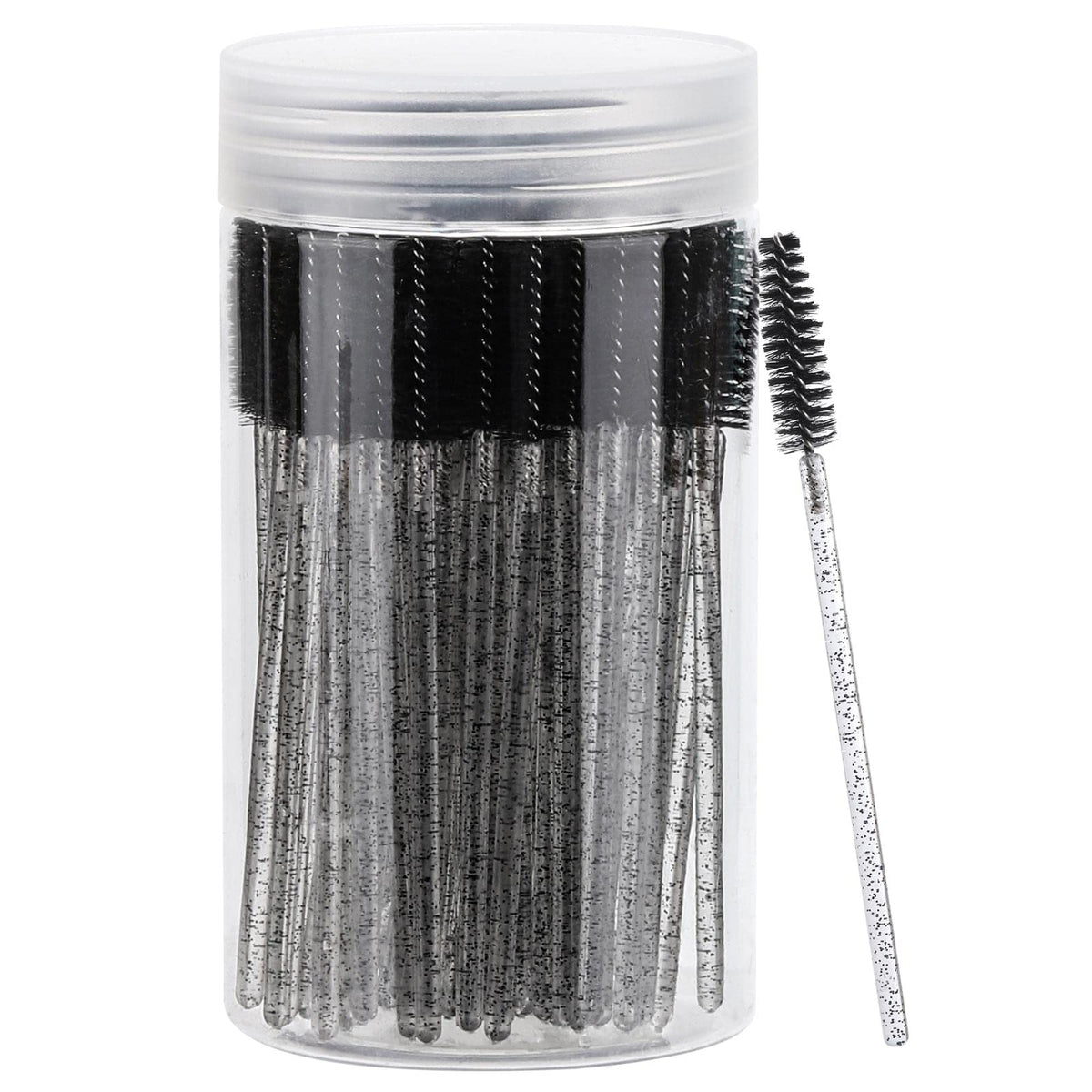 Tbestmax 100 Pcs Disposable Mascara Wands in reusable container