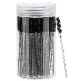 Tbestmax 100 Pcs Disposable Mascara Wands in reusable container