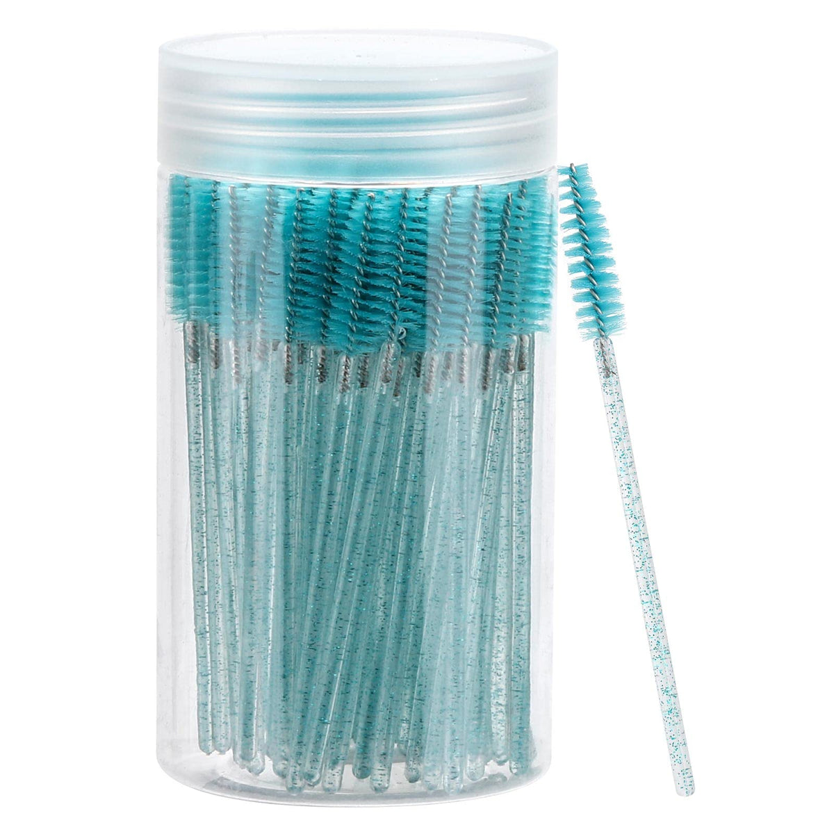 Tbestmax 100 Pcs Disposable Mascara Wands with reusable container