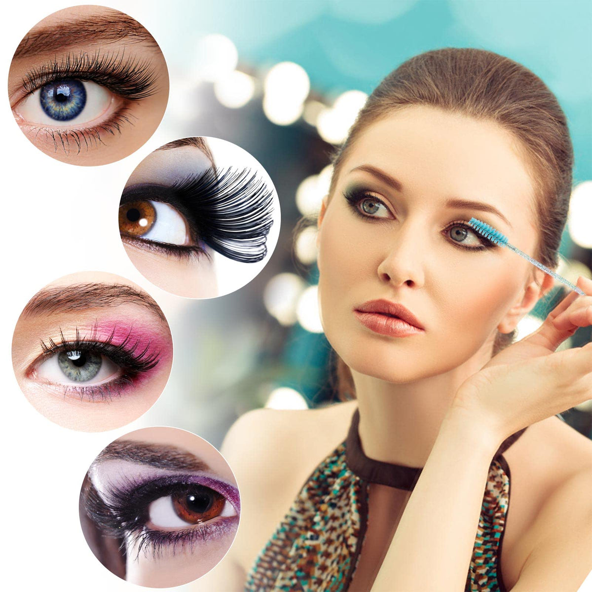 Tbestmax disposable mascara wands in travel case