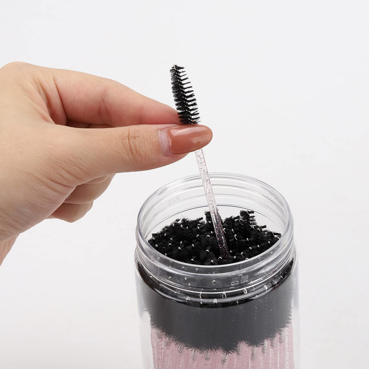 Tbestmax mascara wands arranged neatly in container