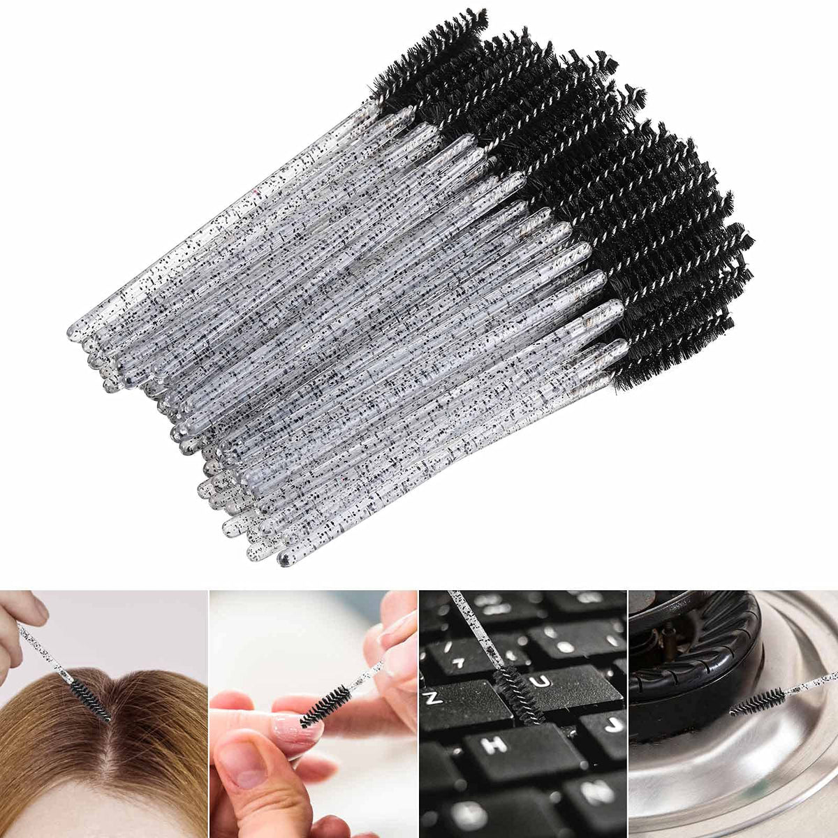 Tbestmax mascara wands displayed in a beauty kit