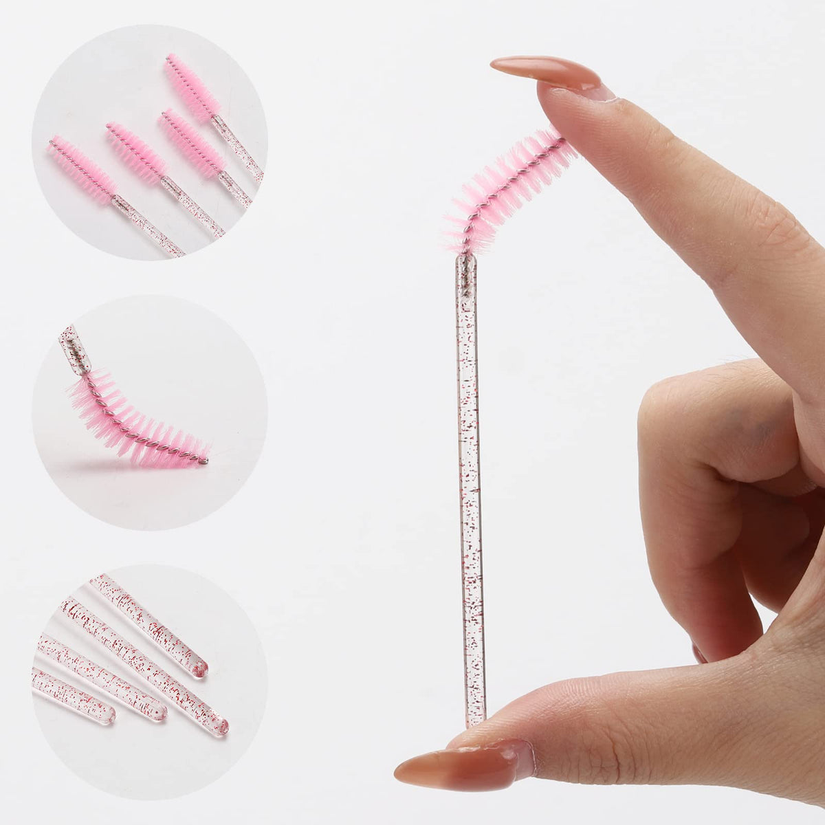 Tbestmax mascara wands displayed in reusable container